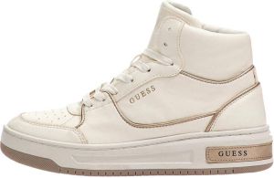 GUESS Tullia Hoge Dames Sneakers Wit Goud