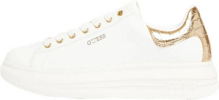 GUESS Vibo leren sneakers wit