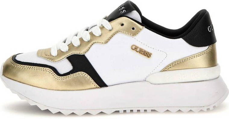 GUESS Vinsa2 sneakers wit goud