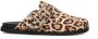 Haboob Amelie suède clogs met panterprint beige bruin - Thumbnail 2