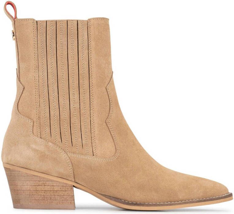 Haboob Claire suède cowboylaarzen beige