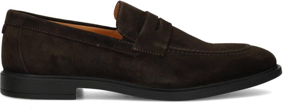 Haboob Luc suède loafers donkerbruin