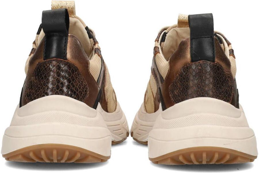 Haboob Olivia chunky leren sneakers beige - Foto 2