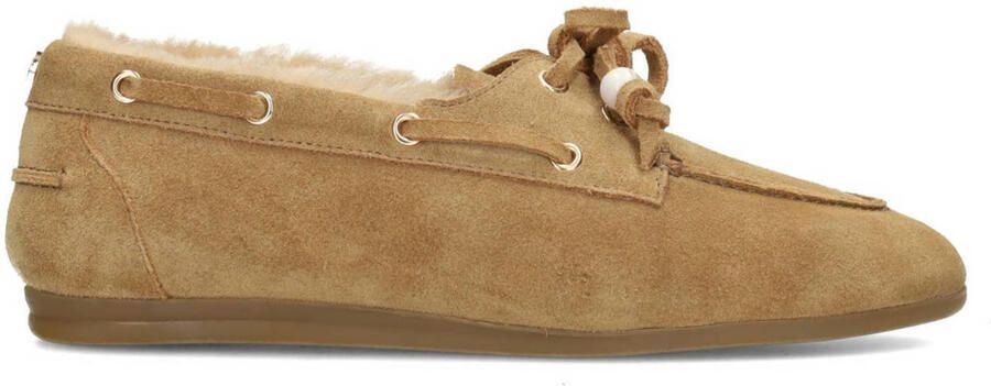 Haboob Vita gevoerde suède bootschoenen camel - Foto 6