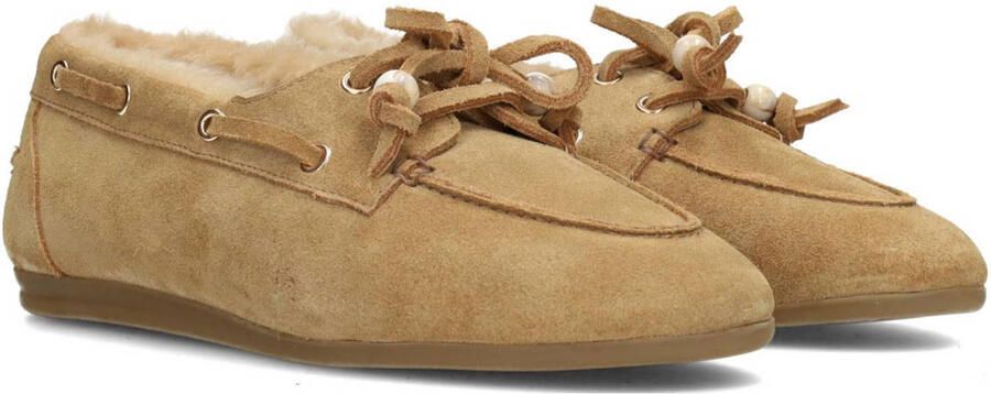 Haboob Vita gevoerde suède bootschoenen camel - Foto 8