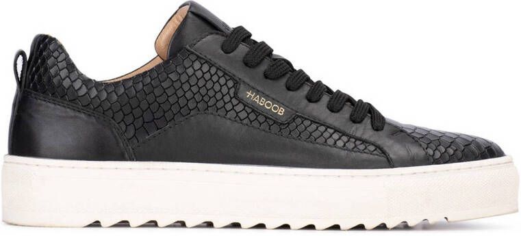 HABOOB Lage Sneakers Heren Lewis Maat: 45 Materiaal: Leer Kleur: Zwart