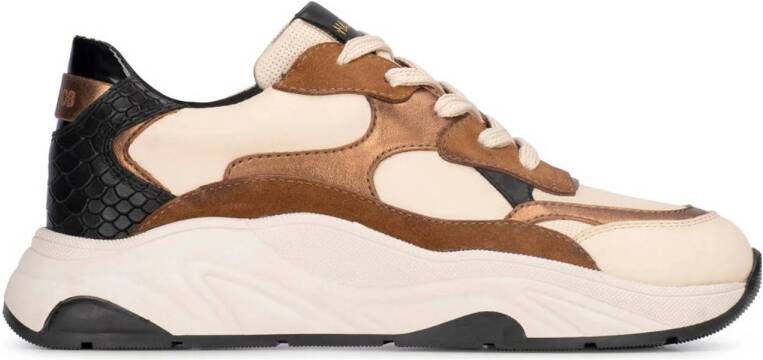 HABOOB Sneakers Dames Lexi Maat: 42 Materiaal: Leer Kleur: Bruin