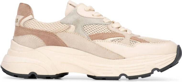 Haboob Loulou chunky leren sneakers beige