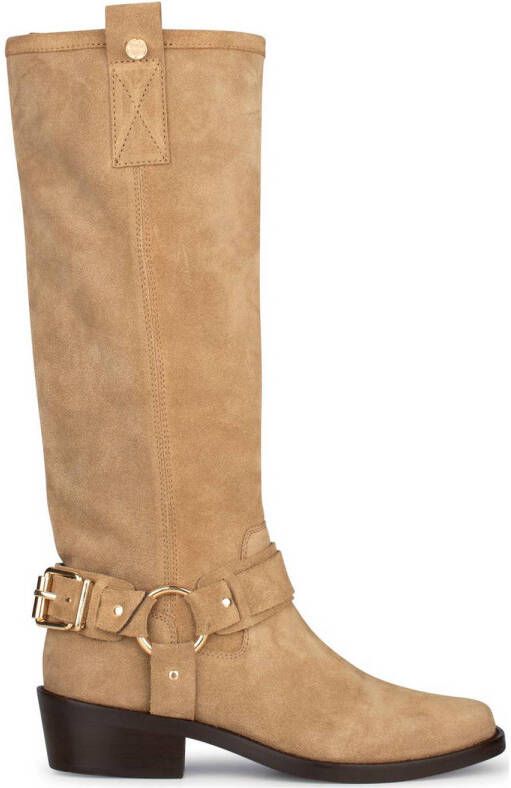 Haboob Sidonia suède bikerboots beige