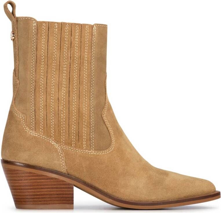 Haboob suède cowboylaarzen beige