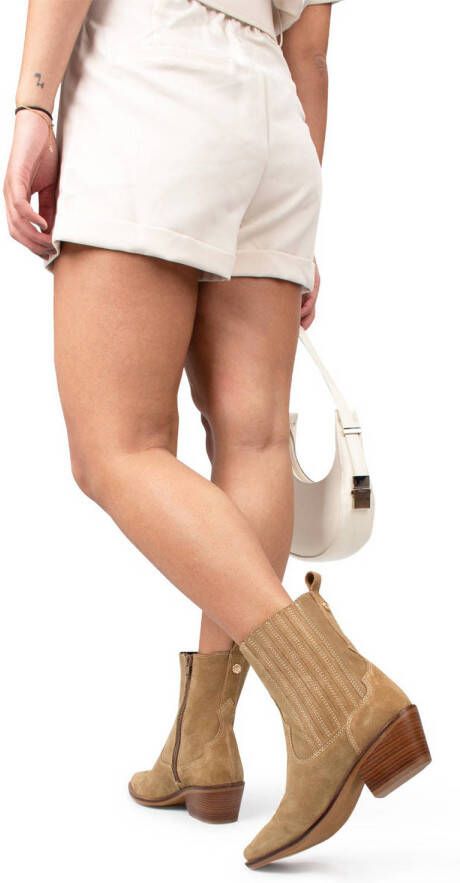 Haboob suède cowboylaarzen beige