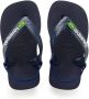 Havaianas Baby Brasil Logo II teenslippers met hielbandje blauw Meisjes Rubber 22 - Thumbnail 2