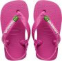 Havaianas Baby Brasil Logo II teenslippers met hielbandje roze Meisjes Rubber 21 - Thumbnail 1