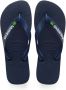 Havaianas Brasil Logo teenslippers donkerblauw Rubber 31-32 - Thumbnail 2