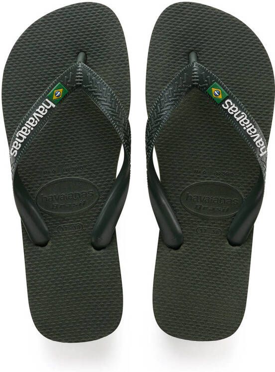 Havaianas Brasil Logo teenslippers donkergroen