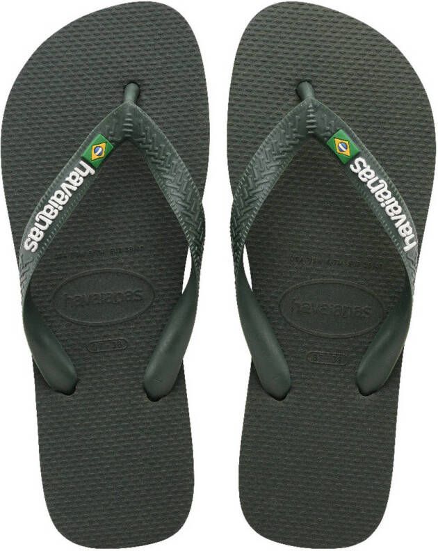 Havaianas Brasil Logo teenslippers olijfgroen
