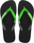 Havaianas Brasil teenslippers groen zwart Jongens Rubber 27 28 - Thumbnail 1