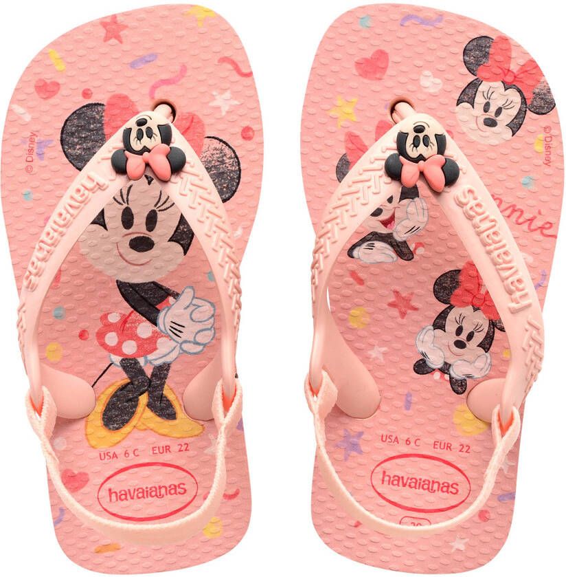 Havaianas Disney classics teenslippers met hielbandje roze