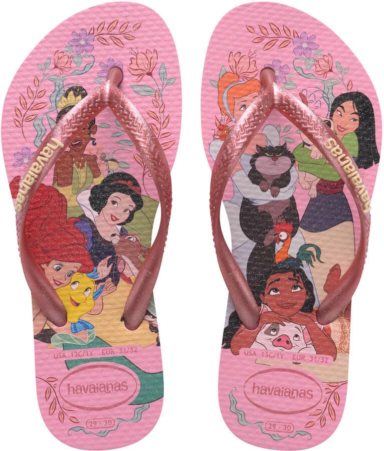 Havaianas Kids Slim Princess teenslippers roze