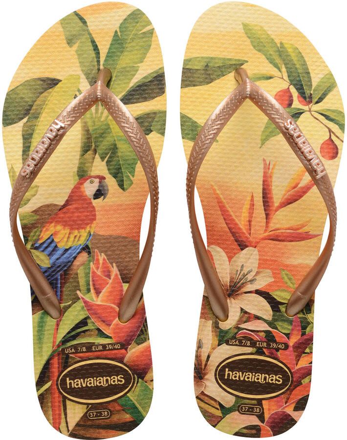 Havaianas Slim Tropical teenslippers geel