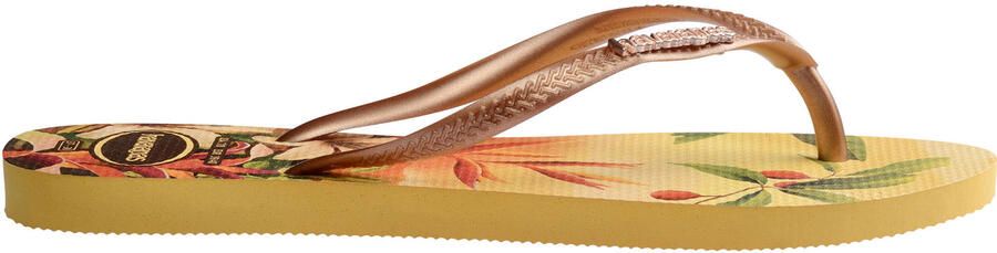 Havaianas Slim Tropical teenslippers geel - Foto 3