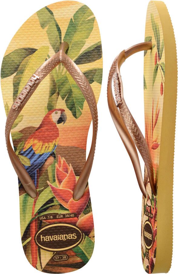 Havaianas Slim Tropical teenslippers geel - Foto 2
