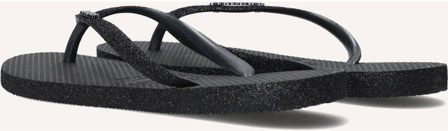 HAVAIANAS Teenslippers Dames Slim Sparkle Ii 35 36 Rubber Zwart - Foto 2