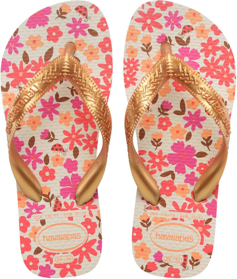 Havaianas HAV. KIDS FLORES BEIGE Goud Meisjes Slippers beige Goud