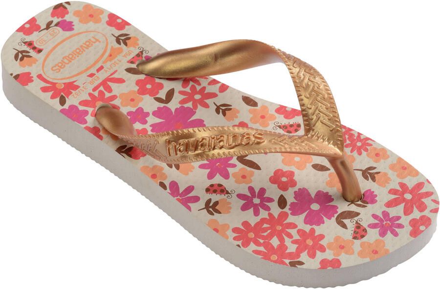 Havaianas HAV. KIDS FLORES BEIGE Goud Meisjes Slippers beige Goud - Foto 2
