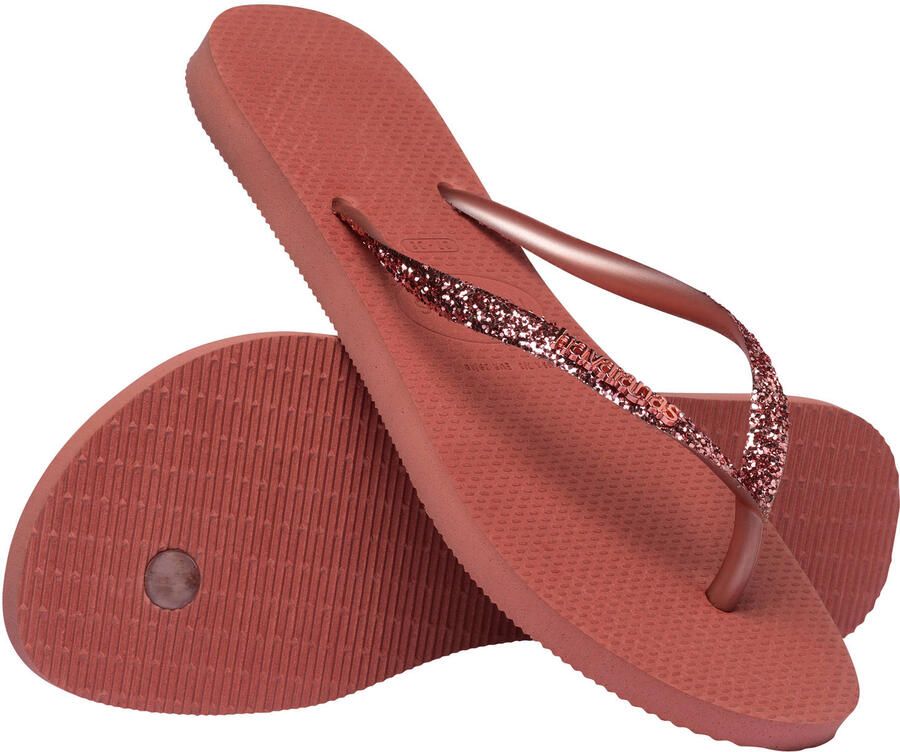 Havaianas Slim Glitter II-slippers voor kinderen (zomaar aan te trekken)