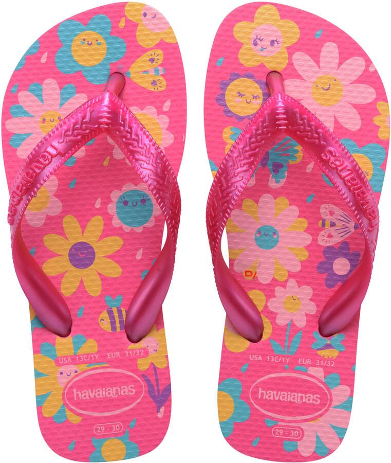 Havaianas HAV. KIDS FLORES Roze FLUX Roze GUM Meisjes Slippers Roze flux Roze gum
