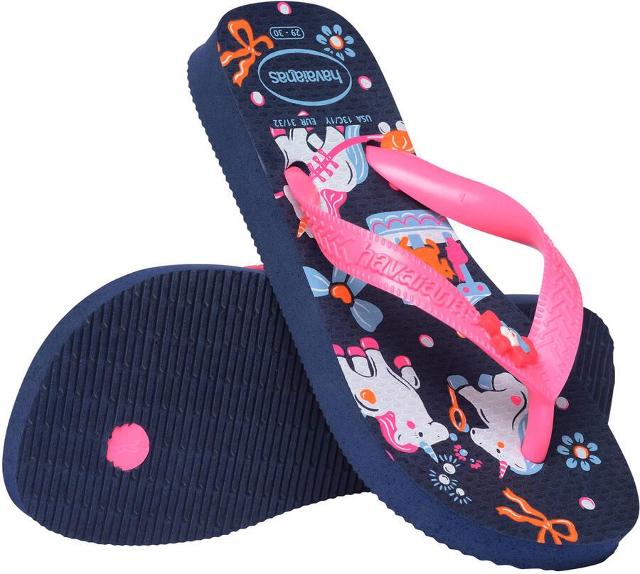 Havaianas HAV. KIDS FANTASY NAVY Blauw Roze Meisjes Slippers navy Blauw Roze
