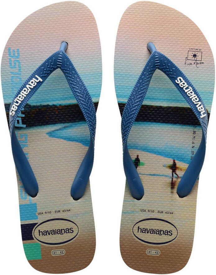 Havaianas Hype Heren Slippers Zand Blauw