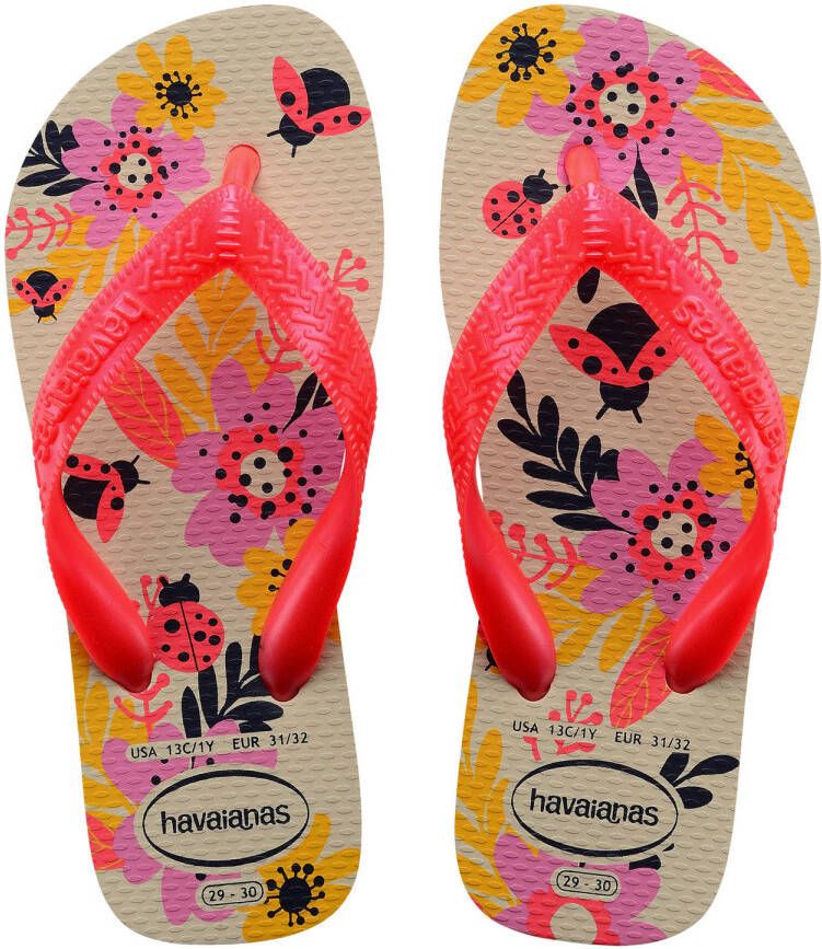 Havaianas Kids Flores teenslippers beige roze