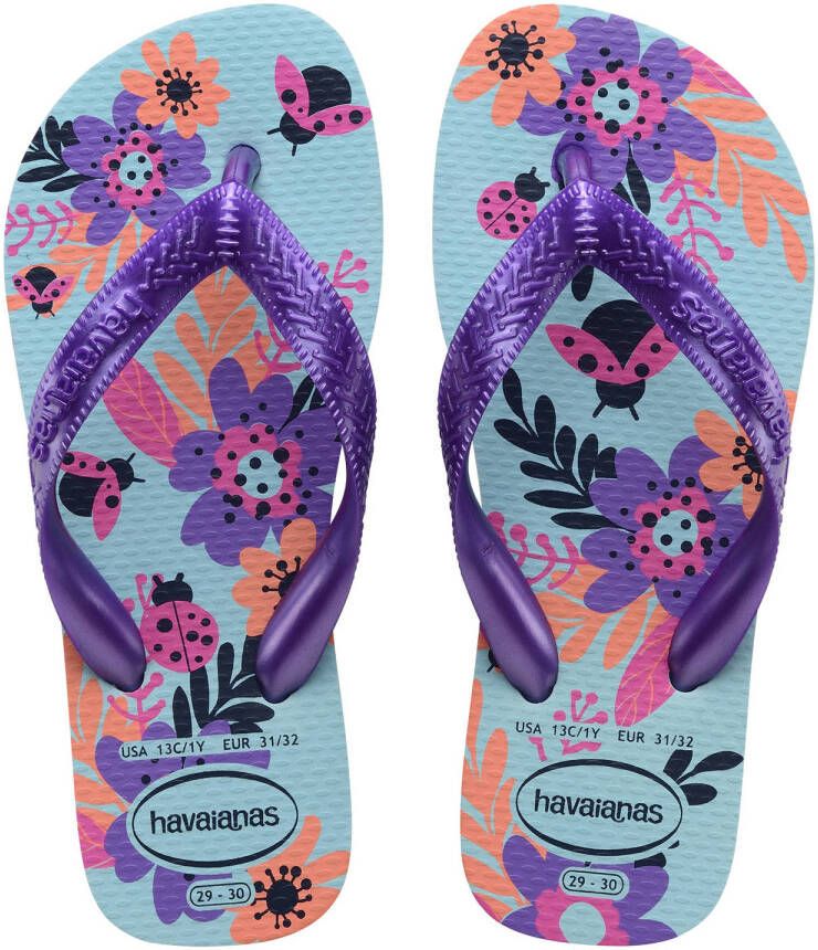 Havaianas Kids Flores Slippers Blauw