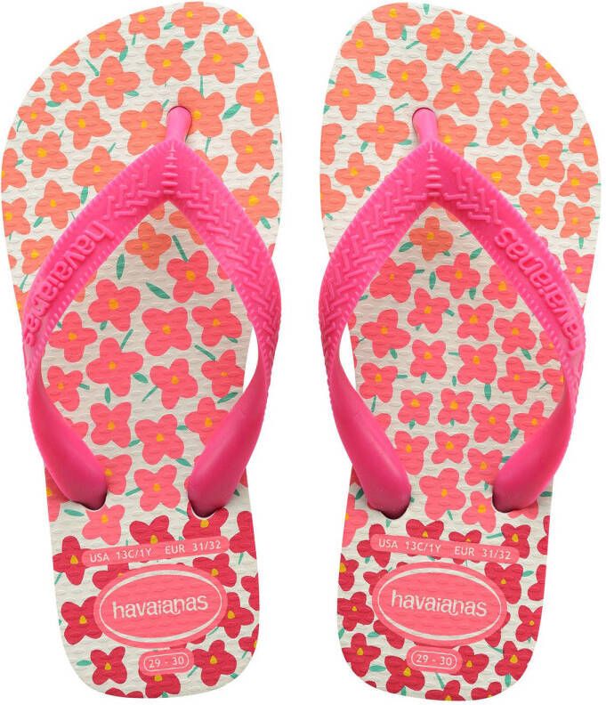 Havaianas Kids Flores teenslippers roze Meisjes Rubber 27 28