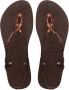Havaianas Luna Premium II sandalen met glitters donkerbruin - Thumbnail 2
