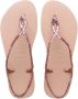 Havaianas Luna Premium II sandalen met glitters roze Dames Rubber Effen 39 40 - Thumbnail 1