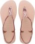 Havaianas Luna Premium II sandalen met glitters roze Dames Rubber Effen 37 38 - Thumbnail 1