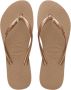 Havaianas Slim Crystal Sw II teenslippers met siersteen roségoud - Thumbnail 2