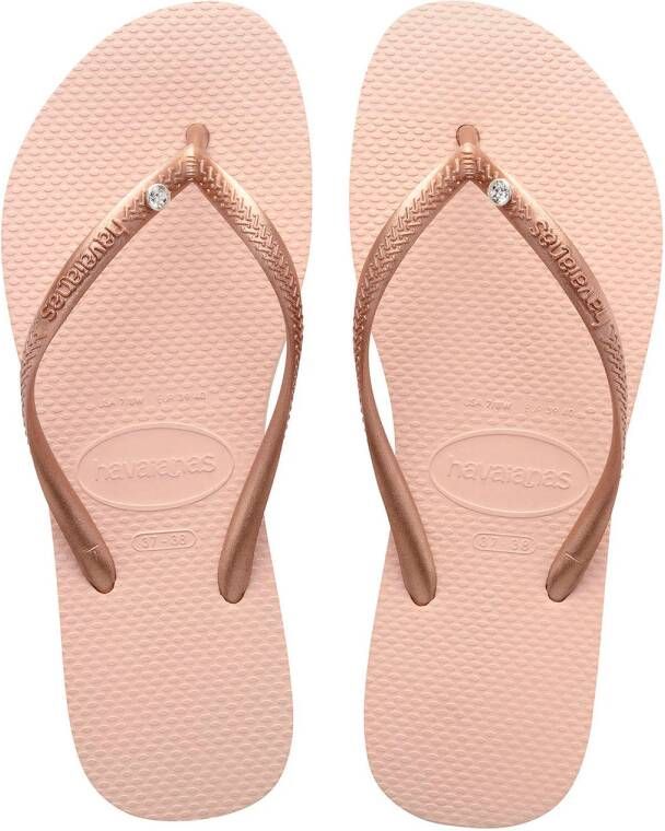 Havaianas Slim crystal teenslippers rosé