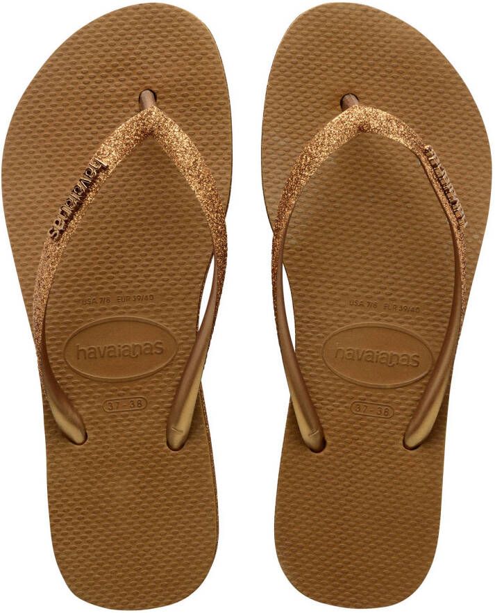 Havaianas Sprankelende Flatform Flip Flops Brown Dames