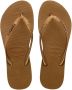 Havaianas Slim Flatform Sparkle Dames Slippers Brons - Thumbnail 1
