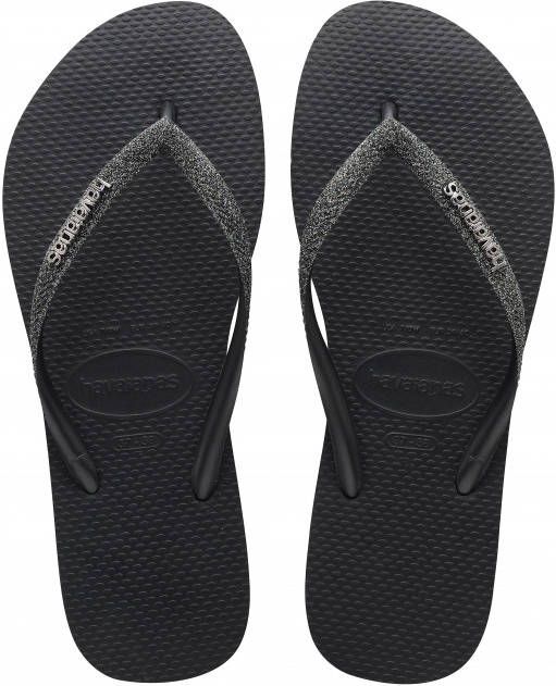 Havaianas Slim Glitter II teenslippers zwart