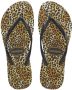 Havaianas Slim Leopard teenslippers met panterprint Zwart Meisjes Rubber 23-24 - Thumbnail 2