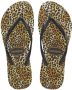 Havaianas Slim Leopard teenslippers met panterprint Zwart Meisjes Rubber 29-30 - Thumbnail 2