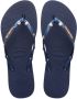 Havaianas Slim Luxury Aqua teenslippers met sierstenen donkerblauw - Thumbnail 1
