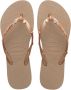Havaianas Slim Luxury Aqua teenslippers met sierstenen roségoud - Thumbnail 1