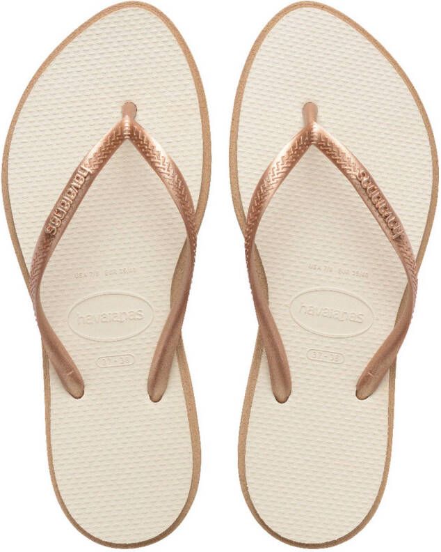 Havaianas Slim Point teenslippers roségoud