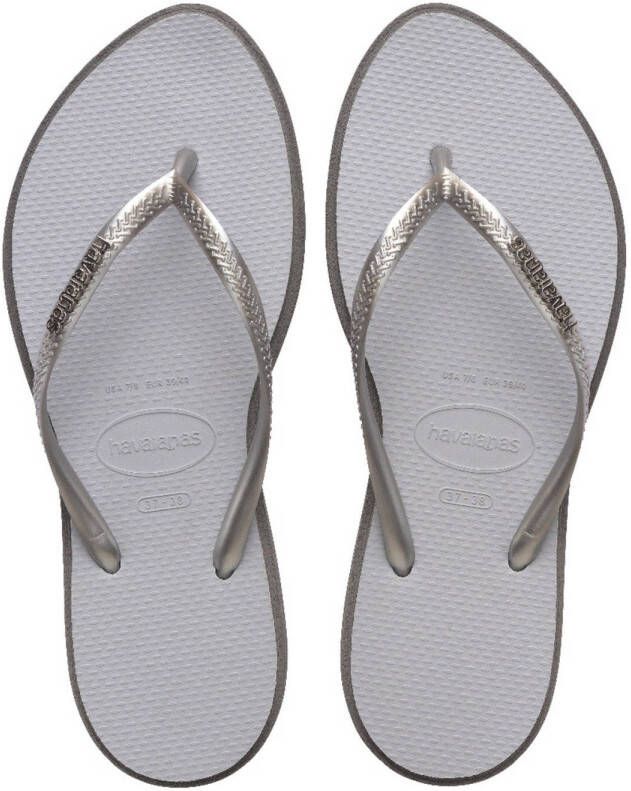 Havaianas Slim Point teenslippers staalgrijs